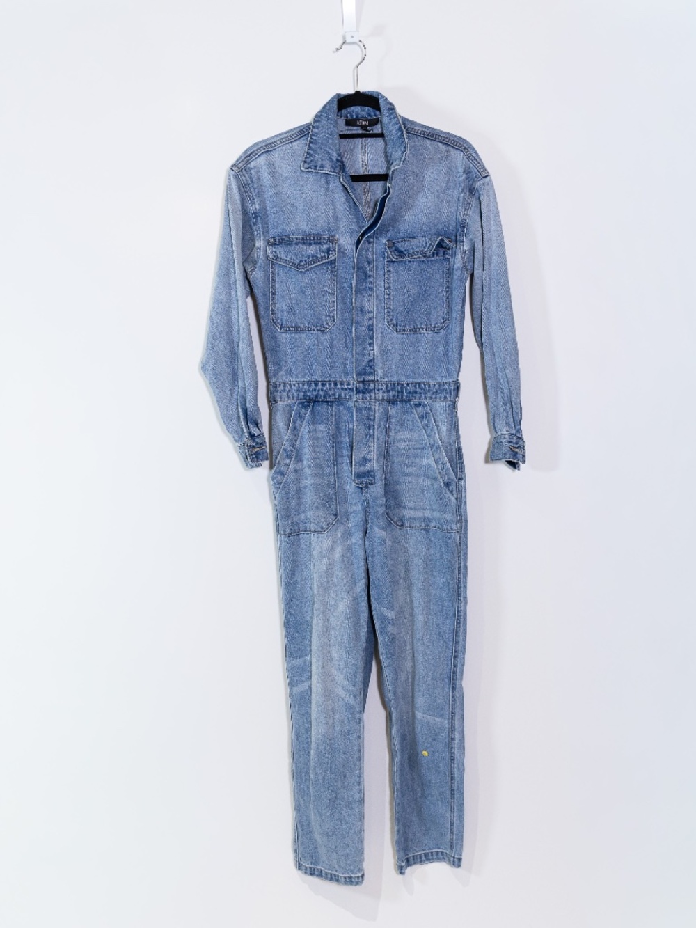 AFRM Women's Rio Cotton Full Length Cotton Denim Jean Jumpsuit Jumper Rosabelle